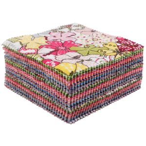 12.8x12.8cm Thin Plain Weave Cotton FabricLow DensityDIY Sewing Quilting MaterialRandom Mix Squares Printed Cloth SetJC110
