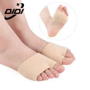 DIDI 1 Pair Silicone Metatarsal Sleeve Pads Gel Half Insoles Hallux Valgus Corrector Socks