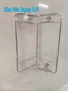 Kệ inox phòng tắm. kệ góc inox. kệ góc 2 tầng inox giá rẻ