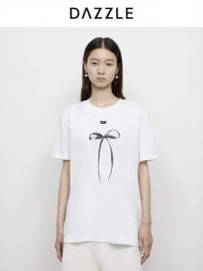 Dazzle | Áo Thun In Nơ Trắng Mùa Xuân