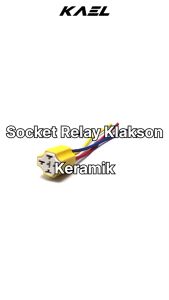 Socket Kabel Relay 4 Pin 4 Kaki 4 Soket Rumah Untuk Klakson Lampu Keramik Ceramic Riley Rilei Konektor Sambungan