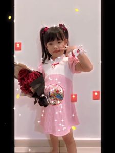 Baby Girls Cheongsam Dress Retro Plaid Chinese Style Lunar New Year Dress Kids Short Sleeve Peacock Cheongsam7-18kg