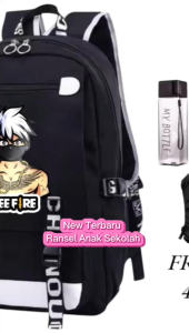 Tas Ransel Anak Cowok Sekolah 4in1 FF BG 0180 Ransel Fashion Led Sd Smp Dewasa Fashion