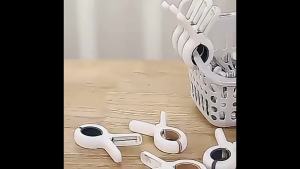 6pcs Heavy-Duty Plastic Beach Towel Clip Multi-Color Striped Design Durable Plastic Clip Towel Rack Clothes Clip