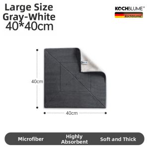 kochblume | Large Absorbent Cleaning Towel for Glass and Car