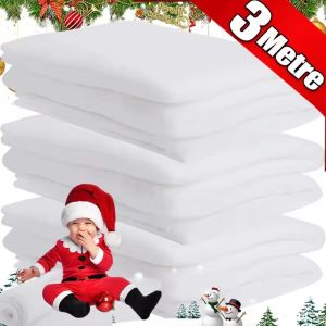 🎄🎅3M Christmas Snow Blanket Xmas Tree Cotton Roll White Snowmat Fluffy Artificial Snow Carpet Fake Snow Covering Mat Christmas Decor