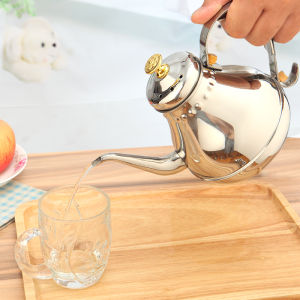 Stainless Steel Long Spout Retro Tea Pot Coffee Pot Iron Plate Oil Pot Court Pot Hand Pouring Pot Filter Net