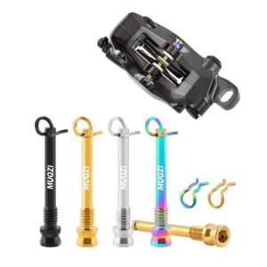 Bicycle Disc Brake Caliper Screws Lightweight Hex Bolts for Road/MTB Bike Brake Pads with Fixing Clip Durable Replacement Parts