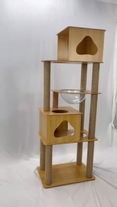 Trụ cào móng nhà cây cho mèo PETDECOR CT003 – Cat tree gỗ MDF lắp ráp cao 159cm