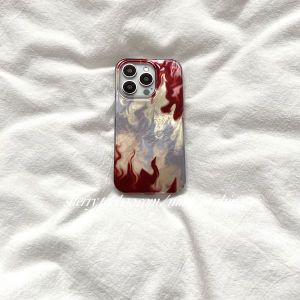 Sherry INS Style Gradient Blend Flame Laser Phone Case for  17ProMax 16Pro Unique Girl Heart Simple Cool Personality