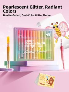 KABAXIONG | Flashy Dual-ended Dual-color Watercolor Markers For Students Art