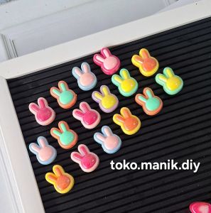 20gram manik glossy candy motif kupu pita love hati rabbit kelinci bunny