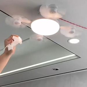 Ceiling Fan With Light Modern Design Dimming Drone Fan With LED Light And Remote Control 2IN 1 E27 3 Colors With Controller Silent Fan for Dining Room Bedroom Living Room