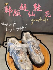 Korean Style Dongdaemun Fairy Pearl Bow-Shaped Shoe Buckle Fancy Shoes Decoration Bear Rose Flower Shoe Ornament