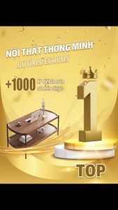 Bàn Trà OVAN 2 Tầng Phòng Khách ROYALDECOR Phong Cách Bắc Âu Hiện Đại Sang Trọng Bàn Trà Gỗ DecorBàn Trà