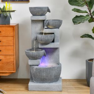 Modern Simple Home Decorative Wealth Attracting Waterfall Fountain Resin Material Living Room Decoration Entrance TV Cabinet Side Decoration