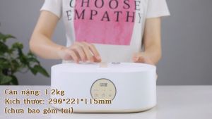 Tủ sấy quần áo di động màu trắng be Lebenlang LBL6268 công suất 600W thiết kế tối ưu Bảo hành 2 năm Chính hãng