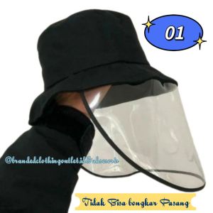 TOPI MASKER FACE SHIELD PELINDUNG MUKA / TOPI PELINDUNG WAJAH DEWASA / ADULT FACESHIELD