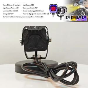 Lampu LED Sorot Sepeda Motor Super Terang Lensa Mata Ikan Lampu Depan Listrik Mata Malaikat Lampu Sorot Sepeda Motor Lampu Kabut Putih Kuning Setan Merah Flash Lampu Sorot Universal Lampu Kerja Laser