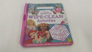 Disney Princess Wipe Clean Activity Book For Kids With Pen Games & Puzzles