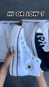 รองเท้า Converse ผ้าใบ CV W Chuck Taylor All Star Lift Platform Canvas Hi 560845CU3BKXX / 560846CU3WTXX (ซึ่งเป็นราคา)