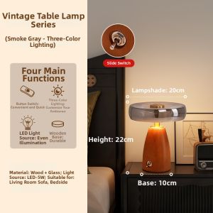 AOMAO | Elegant Luxury Antique Style Wooden Desk Lamp