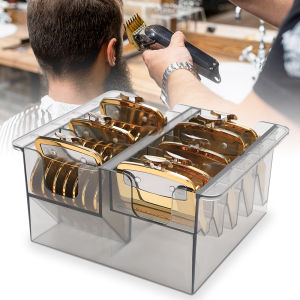 Hộp Đựng Lược Trong Suốt 8 Ngăn Giá Để Máy Cắt Tóc Hộp Đựng Đồ Trang Trí Bàn Làm Tóc Phụ Kiện Tạo Kiểu Tóc Bằng Nhựa