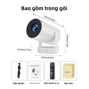 Máy Chiếu Di Động Siêu Nhỏ Gọn Salange HY300 4K 720P Android 11.0 WiFi6 BT5.4 Rạp Chiếu Phim Gia Đình Ngoài Trời Tự Động Chỉnh Keystone Nâng Cấp Lên HY300 Pro+
