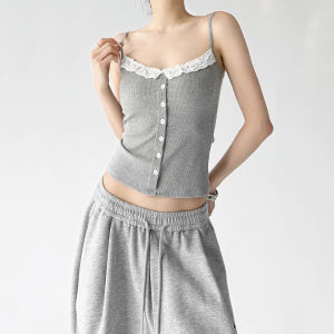 MUYUZI | Lace Trim Sweet Slimming Versatile Womens Tank Top