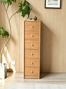 Bedroom Small High Drawer Nightstand Solid Walnut Wood