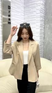 Jass Shop Korean Casual Blazer 3/4 Sleeves With 1 Button Thick Fabric Fit From Small-3XL Body Frame 8019