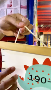 Hntob Baby Kids Canvas Height Measuring Ruler Growth Chart Animals Wall Sticker Nursery Room Decor