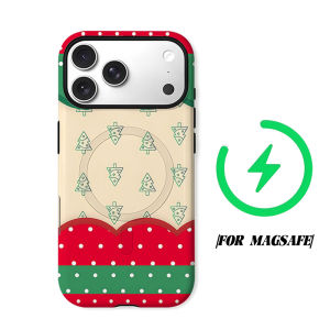BILIBILI | Christmas Tree Dots Phone Case for iPhone 18 17 16 15 14 13 12 11 Air Pro Max Plus Double-layer Cover