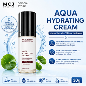 MCJ Beauty Premium Aqua Hydrating Cream 30G - Intensive Moisturizer for Radiant Skin with Triple Active Centella Asiatica Complex