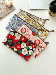 Zipper Large Capacity Thick Cotton Horizontal Phone Pouch