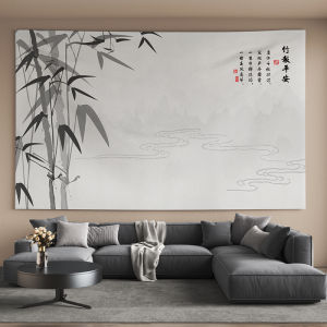 VIKAMA Oriental Dragon Style Tapestry - Traditional Asian textile art sofa backdrop suitable for tea rooms and restaurants.