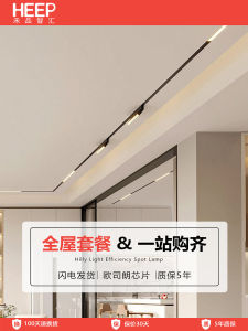 Heipin Embedded Magnetic Track Light Design Combination Package Living Room Installation Pre-Embedded Line Type Lighting