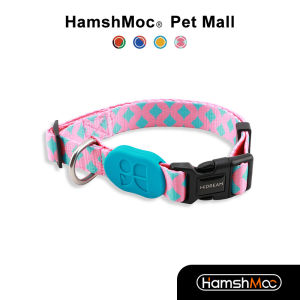 HIDREAM Adjustable Nylon Pet Dog Collar Soft Comfortable Basic Dog Collars with Fashion Pattern Safety Locking Buckle for Small Medium Dogs Walking