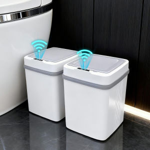 Smart Sensor Touchless Automatic Closing Trash Can Battery Powered for Kitchen Bathroom House Office