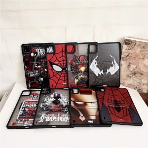 For Apple iPad Pro Air 11 M2 M3 M4 A16 A17Pro 11th 10th 9th 8th 7th 6th 5th 4th 3rd Gen Mini 10.2 10.5 10.9 inch Tablet Cute Cartoon Super Hero Pattern Four Corners Thickened Anti-Fall Case Cover