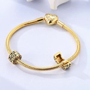 Charm Bạc 925 Sterling Đính Zircon Nhiều Màu Với Hạt Cài Vàng Dành Cho Phụ Kiện Làm Vòng Tay Tự Chế Quà Tặng Trang Sức Cho Nữ