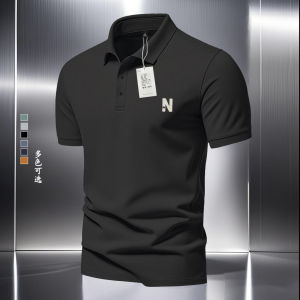 Áo Thun Polo Tay Ngắn Thường Ngày Cho Nam Mùa Hè Cổ Polo Cao Tay Lửng Cao Cấp Thời Trang Công Sở Cotton Polyester Spandex