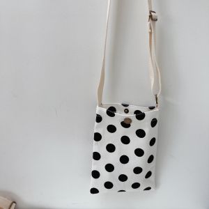 Japanese Korean Cartoon Cute Mobile Phone Bag Crossbody Children Backpack Dog Zip Canvas Bag Small Mobile Phone Crossbody Bag