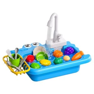 BABYSHOME | Child Dishwashing Station Toy with Faucet and Circulating Motor for Girls 2-3 Years