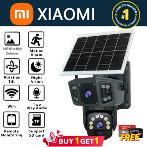 XIAOMI Three Lens Solar CCTV Camera Outdoor With Wifi 2 Way Audio Auto Tracking Waterproof Alarm Surveillance Smart Security Cameras
