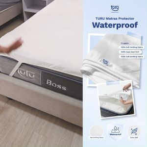 Matras Mattress Protector TURU Non Waterproof & Matras Waterproof - AQUA SEAL TECHNOLOGY