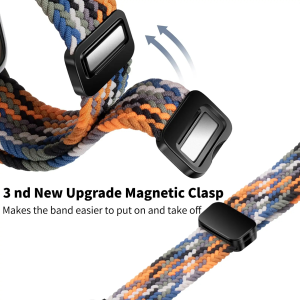 Magnetic Buckle Nylon Braided Strap For Apple Watch Ultra 3 2 49mm 46mm 42mm 44mm 40mm 45mm 41mm 38mm Breathable Bracelet Band For iWatch Series 11 10 9 8 7 6 5 4 SE3