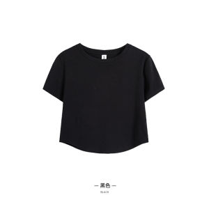 เสื้อยืดคอกลมแขนสั้นพิมพ์ลายสีพื้นสำหรับผู้ชายและผู้หญิงในช่วงฤดูร้อน สวมใส่สบาย ลำลอง ทรงพอดีตัว ทรงหลวม