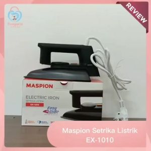 Setrika Baju Maspion MSP EX-1010: Setrika Gosokan Listrik 350 Watt Non-Stick Coating Sole Plate