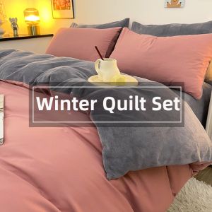 Flannel and Thick Warmth Bedding Set